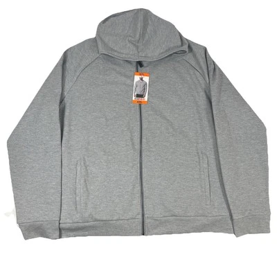 32 Degrees Heat Full Zip Hoodie Jacket, Zip Pockets, Gray, Men's 2XL XXL, NEW - Image 1 of 4