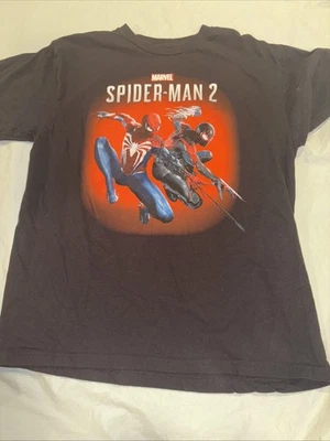 Camiseta Spider-Man 2 Adulto - Dúo Arte de Portada Sobre Fondo Rojo Marvel Talla Grande Foto 1 de 4