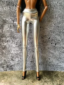 BQ-GLIMMER - Metallic Silber Leggings für 12,5" 1/6 Scale Modepuppen - Bild 1 von 4