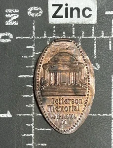 Centavo de recuerdo roto prensado alargado Thomas Jefferson Memorial Washington DC - Imagen 1 de 2