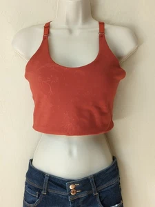 Laundry Woman Sz L Sports Bra Active Razor Back Adjustable Straps Padded Rust - Picture 1 of 11