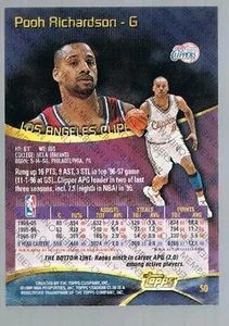1997/98 Topps Stadium Club Members Only Pooh Richardson #50 Clippers - Picture 1 of 1