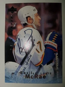 Basil McRae #S6 Upper Deck 1995 1996 Be-A-Player Autographed Signed Card NMM - Picture 1 of 1