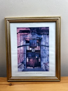 VINTAGE GERAHMTER GLASGOW KUNSTSCHULE HAUPTEINGANG FOTODRUCK KUNSTWERK - Bild 1 von 5