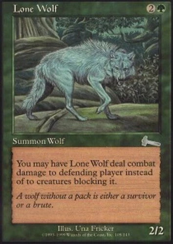 Lone Wolf ~ Lightly Played Urza's Legacy MTG Magic UltimateMTG Green Card - Image 1 of 1