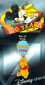 DISNEY Trading Pin - 100 Years of Dreams - WINNIE THE POOH Pin #2 on Sales Card - Bild 1 von 4