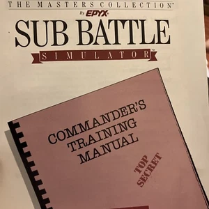 Sub Battle Simulator Commodore 64 Epyx Vintage 1987  Instructions Manual - Picture 1 of 3