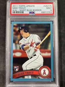 2011 Topps Update Wal-Mart Blue Border #US175 Mike Trout Rc PSA 9