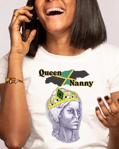 Queen Nanny of the Maroons Unisex Cotton Tee, Jamaica history & Culture, Rasta - Picture 1 of 53