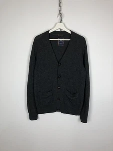 GANT Lambswool Cardigan Sweater Gray size L - Picture 1 of 8