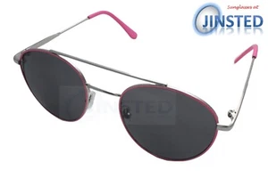 Gafas de sol de marco redondo rosa para adultos tonos años 60 lente circular teñida negra ACI022 - Imagen 1 de 3