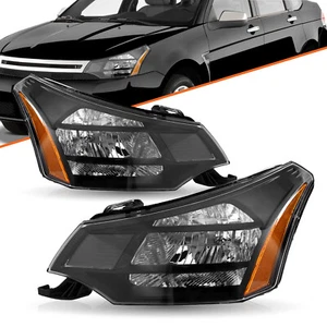 Faros delanteros izquierdo+derecho ámbar negro para Ford Focus 2008-2011 08 09 10 11 - Imagen 1 de 6
