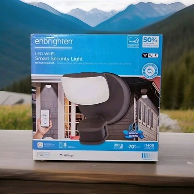 enbrighten LED WI-FI Smart Motion Security Light Bronze - Image 1 of 4