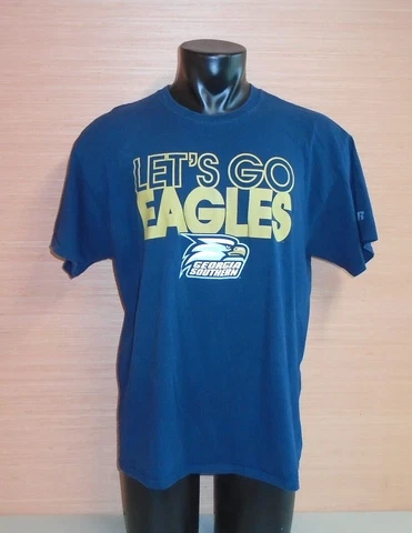 Let's Go Eagles Georgia Southern University GSU Blue T-Shirt Men's Size X-Large Cover