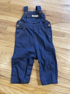 Health-Tex Kinder Vintage blau Latz Denim Overall Größe 9 Monate Made in USA - Bild 1 von 4