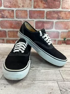 Vintage Vans "Off The Wall" Authentic Canvas Sneakers Black M Sz 9.5 W Sz 11 - Picture 1 of 11