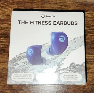 NEW Raycon Fitness Earbuds - Active Noise Cancellation - Water Resistant - Blue - Picture 1 of 5