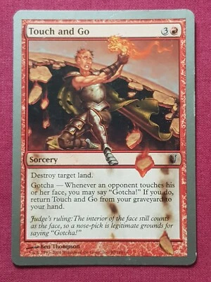 Magic The Gathering UNHINGED TOUCH AND GO red card MTG - Image 1 of 2