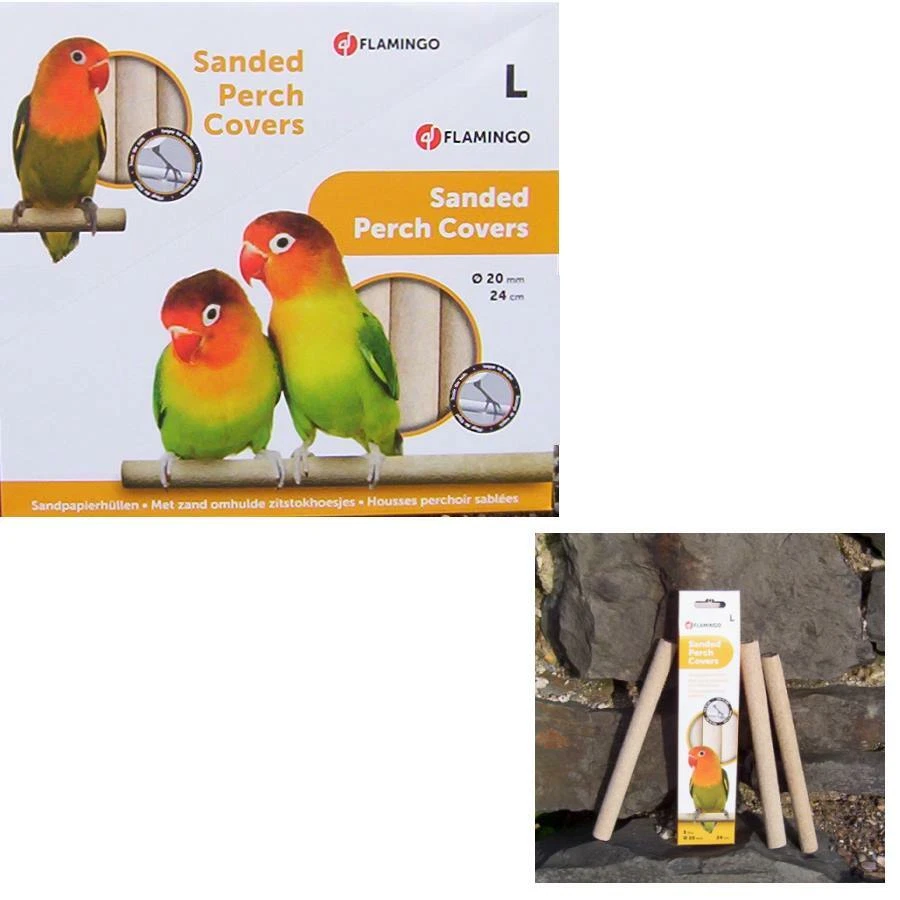 FLAMINGO große Sandstangen Sand- Hüllen - Überzug für Sitzstangen - Sandhüllen 3er Pack