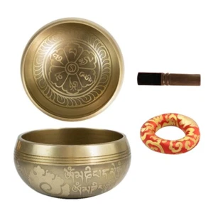 Tibetan Singing Bowl Set Authentic Handmade Meditation Sound 7-Chakra Healing - Bild 1 von 8