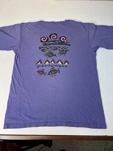 Vintage 90's Patagonia Nature Hiking Outdoors Fish T Shirt Med Pataloha USA - Picture 1 of 14