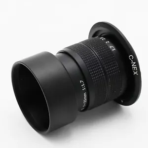 FUJIAN 35mm F/1.7 C mount CCTV lens for NEX E Mount NEX-5 NEX-3 NEX5N NEXC3 NEX7 - Picture 1 of 6