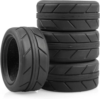 4pc 1/10 RC On-Road Tires 28mm for Tamiya Sakura Kyosho Traxxas HSP RC Drift Car - Image 1 of 4