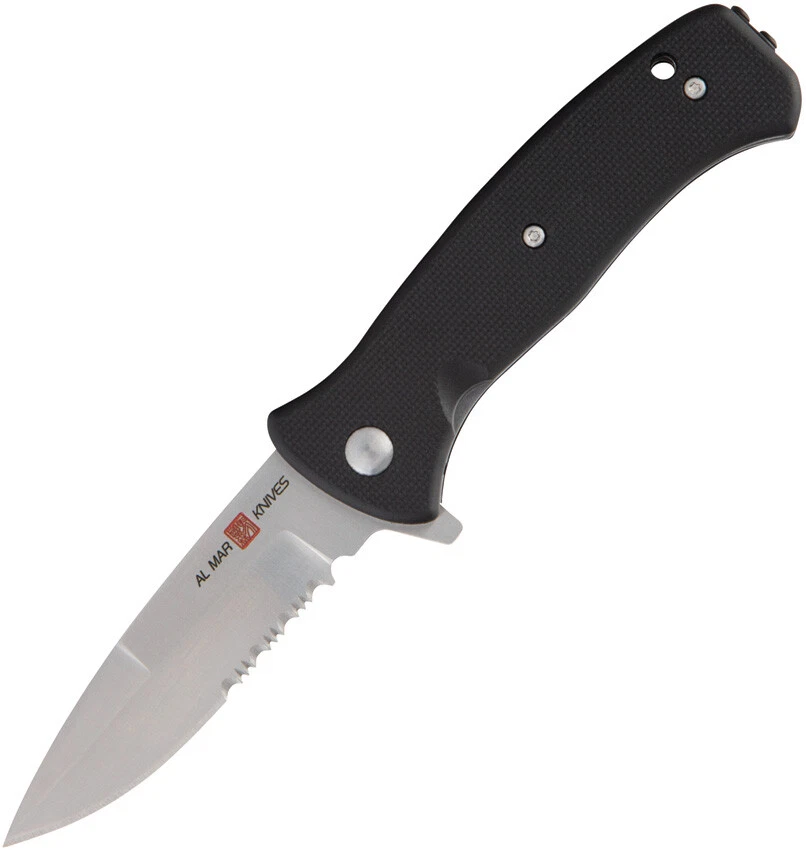 Al Mar Mini SERE 2020 Linerlock A/O Black G10 Folding D2 Steel Pocket Knife 2201 - Image 1 of 1