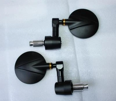 Espelhos de extremidade de guidão preto Suzuki GSR 600 750 SV N Gladius Bandit redondo 2 - Imagem 1 de 4