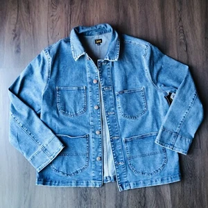 NWT Womens Lee Legendary Denim Chore Coat Jean Jacket Size XL Work Union Pacific - Picture 1 of 7