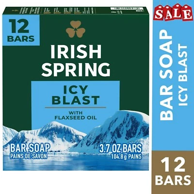 Irish Spring Icy Blast Deodorant Bar Soap for Men, Feel Fresh All Day, 3.7 oz, 1 - Image 1 of 3