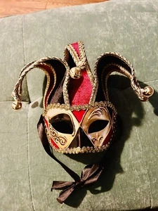 Masquerade Jester Mask Hand Crafted In Italy Pier 1 Imports Cosplay/Costume - Picture 1 of 8