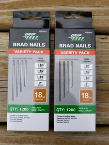 18 uñas Ga Brad (2400) ~2 paquetes de caja de variedades = 600 cada 1-1/4", 1-1/2", 1-3/4" y 2" - Imagen 1 de 12