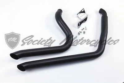 Harley Davidson Wide Glide Low Rider T-Sport Street Sweeper escape negro 2,25" Foto 1 de 4