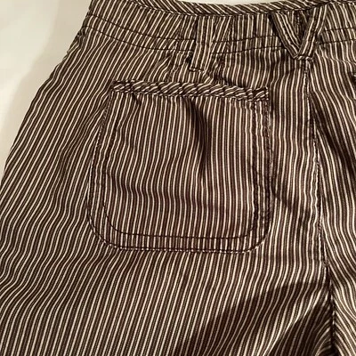 Bermudas de carga a rayas marrones Liz Claiborne para mujer talla 8 Slone Foto 1 de 4