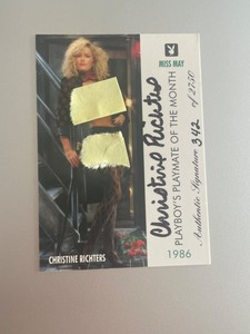 1995 Playboy #99 Christine Richters Miss May 1986 Autographed Card 342/2750
