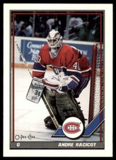 1991-92 O-Pee-Chee Andre Racicot RC Montreal Canadiens #450