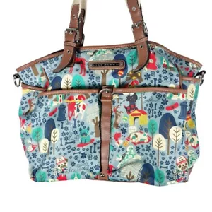 Lily Bloom Canvas Schultertasche Doggy Print Who Let the Dogs Out Handtasche Beuteltasche - Bild 1 von 9
