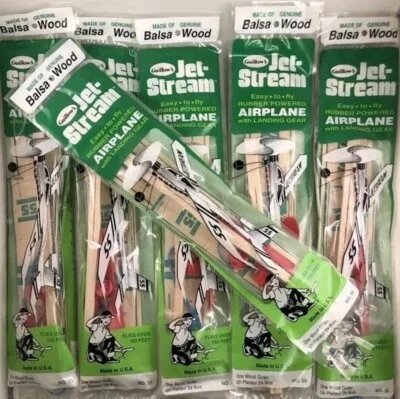 Twelve (12) Guillow #55 Jetstream Flying Balsa Wood Toy Airplanes  GUI-55-12 - Image 1 of 4