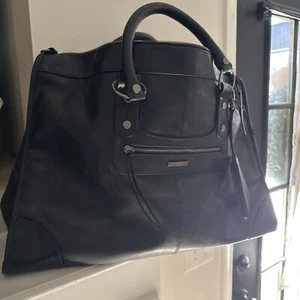 Victoria's Secret Black Purse-Tote Perforated Logo Faux Leather - Picture 1 of 8