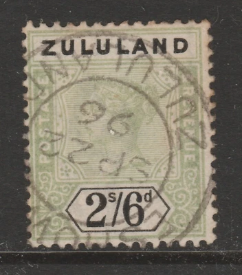 Zululand sg26 usado SOTN Eshowe fechado 2/6 verde y negro - algo envejecido Foto 1 de 2
