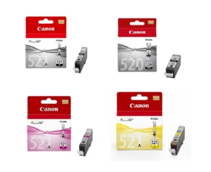 4x Genuine Canon PG-520 + CLI-521 Ink Cartridges - FREE UK DELIVERY! VAT inc. - Picture 1 of 3