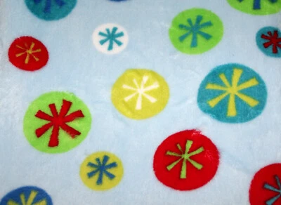 ESTRELLA DE NAVIDAD COPOS DE NIEVE MINKY ABRAZO FELPA SUAVE COSER EDREDÓN TELA ARTESANAL POR MANO + PRECORTADO Foto 1 de 4