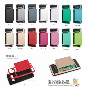 Funda protectora con techo de choque con soporte para tarjetas Samsung Galaxy S23 S22 S20+ Note 20 - Imagen 1 de 21