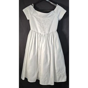 ANGELS Girls White Dress Size 10 Communion Wedding Flower Girl Special Events - Picture 1 of 7
