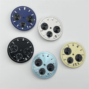 For VK63 Quartz Movement 29.5mm Metal Watch Green Luminous Dial Modifying Kit - Picture 1 of 22