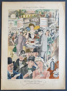 poster vintage 1930 lotteria francese nazionale Louis Ferrand pubblicità stampa - Picture 1 of 8