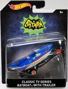 Hot Wheels Batman Classic TV Series Batboat with Trailer - DKL25 NRFP 2015 1:50 - Picture 1 of 4
