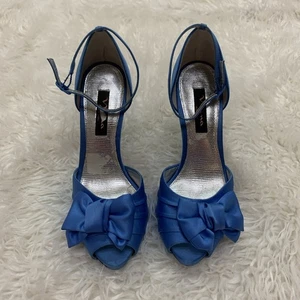 Nina Dodger blaue Peep-Heels mit Schleife 7,5 M - Bild 1 von 7