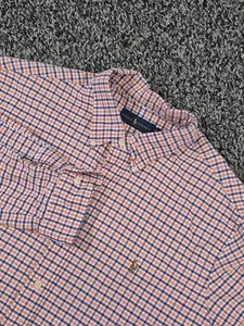 Polo Ralph Lauren Langarm Hemd Herren XL kariert Oxford Baumwolle Fleisch Pony - Bild 1 von 7